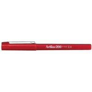 ARTLINE 200 Stift - 1 stuk - 0,4mm Lijndikte - Rood