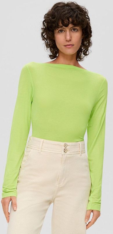 Shirt - Effen - Jersey - Lange Mouw - Slanke Pasvorm