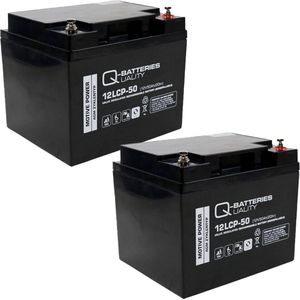 Quality Batteries Vervangingsaccu Voor Invacare Stream Rolstoel 24V 2 X 12V 50Ah