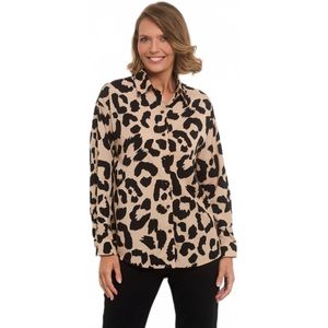 Blouse - Luipaardprint - Lange Mouwen - Met Knopen