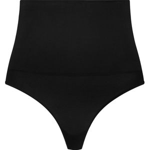 Bye Bra Corrigerende Naadloze Hoge Taille String, Shapewear buik, Gemiddelde Correctie, Shapewear Voor Vrouwen, Zwart, XXL