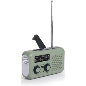 Unyqoos® Draagbare multifunctionele noodradio met zonne-energie en LED-zaklamp
