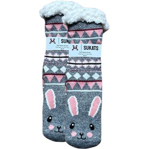 BLACK FRIDAY - Sukats® Huissokken - Homesocks - Maat 36-41 - Dames Huissokken - Antislip Sokken - Fluffy Sokken - Slofsokken - Variant 134 - Meerdere Maten en Varianten - Verwarmde Sokken