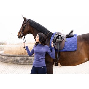 Trainings shirt hkm lange mouw, kleur indigo maat L