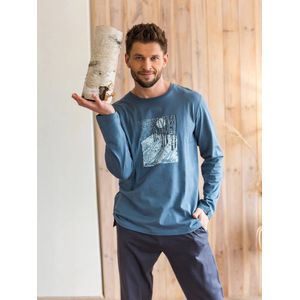 Key Katoenen Heren Pyjama Grijs MNS 627 M