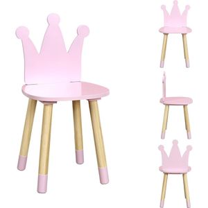 stoel, kroondesign, roze, voor kinderen, kinderkamer, meubels,