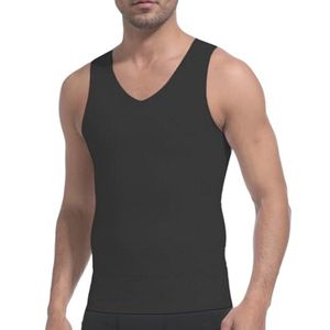 V-hals Naadloze Compressie Vest voor Mannen - Shapewear Body Shaper en Buik Slimmer