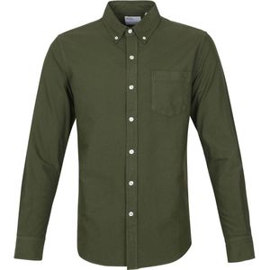 Colorful Standard - Overhemd Donkergroen - M - Heren - Modern-fit