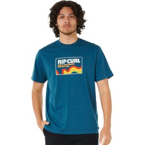 Rip Curl Surf Revival Swirl T-shirt Met Korte Mouwen Blauw S Man