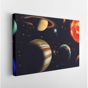 Solar system The sun and nine planets of our system orbiting Elements of this image furnished by NASA - Modern Art Canvas - Horizontal - 197310830 - 50*40 Horizontal