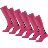 Poederbaas Skisokken - Pink - 6 paar roze skikousen - Maat 39/42