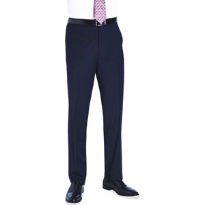 Brook Taverner Avalino Flat Front Trouser BT8387 - Navy - 36 EU (28 UK)