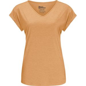 Jack Wolfskin Coral Coast T-Shirt Women - T-shirt - Dames - Geel - Maat XL