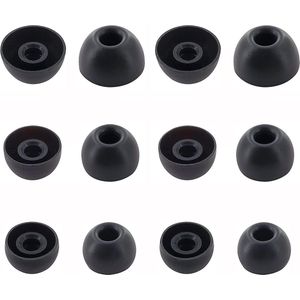 Siliconen oordopjes voor draadloze oortjes - 6 paar in S/M/L maten - Zwart - Geschikt voor diverse modellen