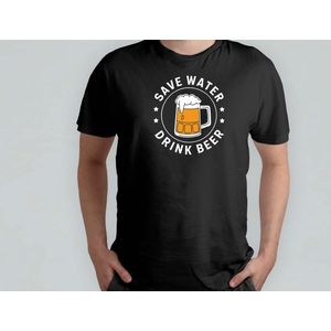 Save Water Drink Beer - T Shirt - BeerLovers - CraftBeer - CheersToBeer - BeerLife - Bierliefhebbers - Speciaalbier - ProostOpBier - Bierleven