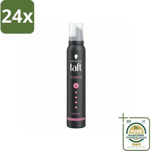 Taft - Haarmousse - Power 5 - Zijdezachte hold - 200 ml - Voordeelverpakking - 24 stuks - Haar styling - Zijdezacht haar