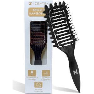 Zentex Define Brush - Haarborstel voor Krullend en Golvend Haar - Pijnloos Ontwarren - Anti-Pluis - Ergonomisch