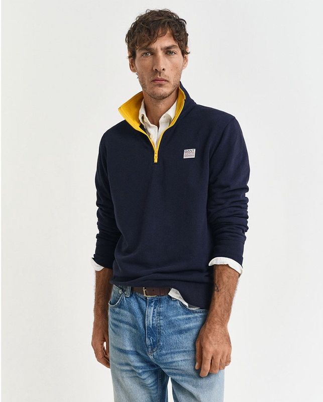Gant - 2067021 - Sweatshirt - Met Halve Rits