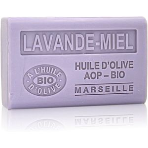 4x Savon de marseille biologische olijfzeep Lavendel/Honing -AOP - franse zepen - biologisch -
