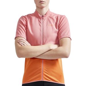 Craft Fietsshirt Korte Mouwen Dames Roze Oranje - CORE ENDUR JERSEY W CORAL TART-S