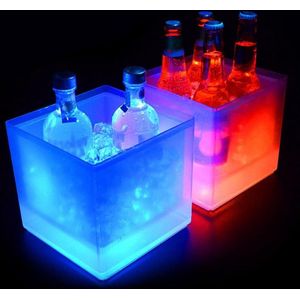 Ijsemmer Led Licht Champagne Cooler Led 3.5L Automatisch Kleur Veranderend - Batterij Aangedreven, IP65 Waterbestendig - Home Party Bar Club