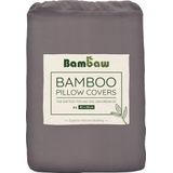 Bambaw - Bamboe Kussenslopen - Donkergrijs - Hypoallergeen - 2 Stuks