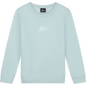 Malelions Junior Striped Signature Sweater Sky Blue - Maat 140