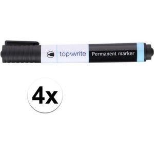 Zwarte permanent markers 4 stuks