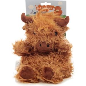 Puckator Warmwaterkruik magnetronbestendig Highland Coo-koe met pluche hoes - Winterslaapzak