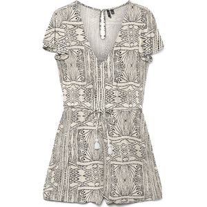 VERO MODA VMMENNY SS PLAYSUIT WVN GA Dames Broek - Oatmeal Tenna