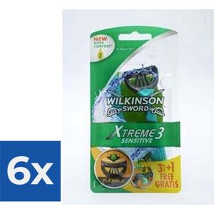 Wilkinson Sword - Xtreme3 Sensitive ( 4 ks ) - Jednorázový holicí strojek pro mue (M) - Voordeelverpakking 6 stuks