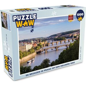 Puzzel Praag - Bruggen - Rivier - Legpuzzel - Puzzel 1000 stukjes volwassenen