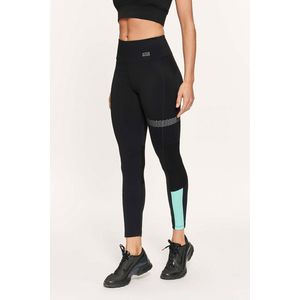 Active Panther Legging Birgit stripe Black/Light Blue, 3/4 Dames Legging met Hoge Taille voor Vrouwen - Boterachtig Zacht Niet Transparante Legging Voor Buikcontrole, Plus-maat Workout Gym Yoga Rekbare Broek,