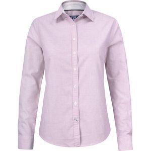 Cutter & Buck Belfair Oxford Shirt Dames 352401 - Burgundy/Wit gestreept - XS