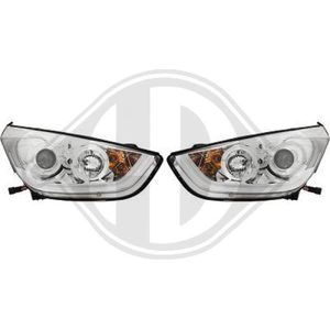 Hyundai - Diederichs 6861285 - Koplampen Set - Chroom - Voor Voertuigen Met Lichthoogteregeling