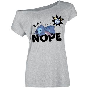 Lilo & Stitch Nope Dames T-shirt - grijs - S