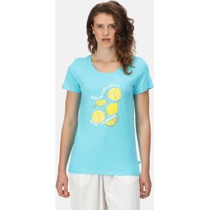 Het Regatta Filandra VI T-shirt met korte mouwen - dames - Coolweave - katoen - Felblauw