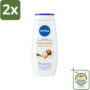 Nivea - Douchegel - Shea Butter & Botanical Oil - 250 ml - Voordeelverpakking - 2 stuks - Botanische olie - Verzorgend