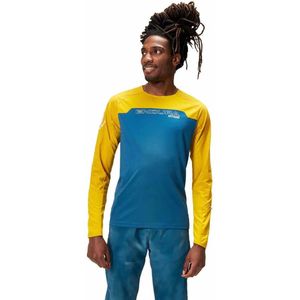 Endura - MT500 Burner - Long Sleeve Jersey - Geel/Blauw - Vochtafvoerend, Sneldrogend, Duurzaam
