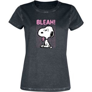 Peanuts Snoopy - Bleah! Dames T-shirt - zwart - S