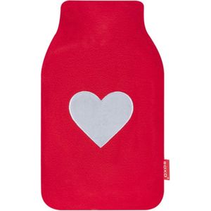 Valentijn cadeau - Warmwaterkruik - Kruik met hoes - Rood - One Size