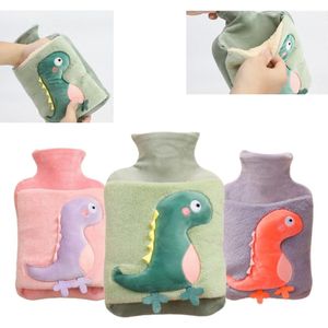 Kruik 2 liter verdikte pluche wollige warmwaterkruik - kinderen volwassenen - schattige knuffelige dinosaurus - veilig explosiebestendig lekvrij
