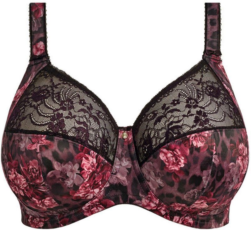 Elomi niet-voorgevormde beugelbh Morgan zwart/fuchsia