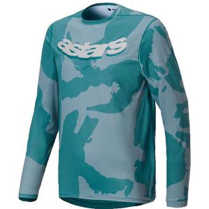 Alpinestars Bicycle A-dura Hollow Camo Langarm Enduro Trui Groen,Blauw 7-8 Years Jongens,Meisjes