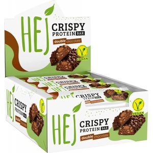 HEJ Crispy Vegan Protein Bar (12x45g) Double Chocolate