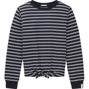 TOM TAILOR striped sweat w. knot Meisjes Trui - Maat 152