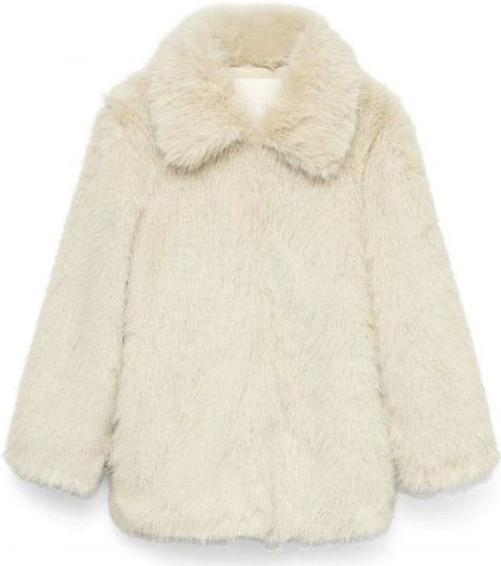 Vmgloria - Jas - Synthetisch Bont - Lange Mouwen - Gespreide Kraag