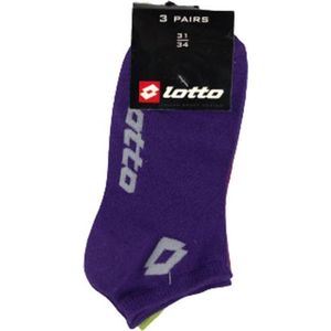 Lotto enkelsokken - Maat 27-30 - Paars / Groen / Bordeaux - 3 paar