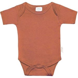 Funnies basic baby Romper - Roest| 100% Katoen | Maat 50/56