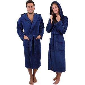 Badjassen van microvezel voor heren en dames, lange badjas, saunamantel met capuchon